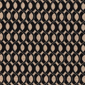Dubbel jersey sparkle boogmotief zwart