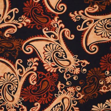 Viscose Jersey paisley brique