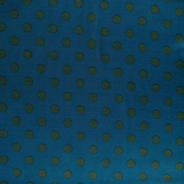 Viscose Satijn Stippen turquoise groen