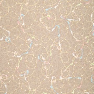 Washable Boucle Chenille Borduursel beige