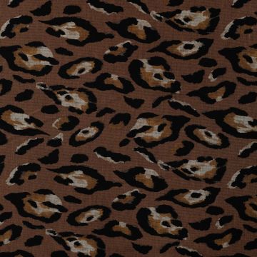 Dubbel jersey leopard taupe
