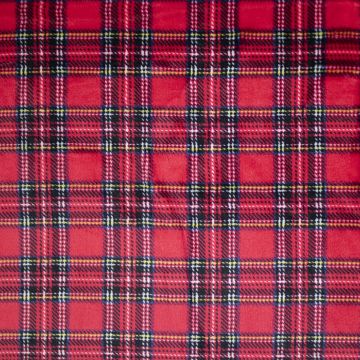 Double Soft Fleece Steward ruiten rood