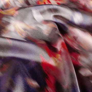 Satijn abstract aquarel brique multicolo