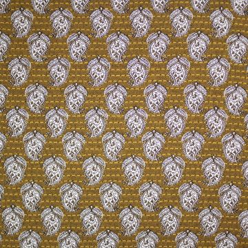 Double face jacquard Indiase Buta oker