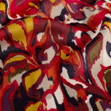 Satin velvet abstrac rood