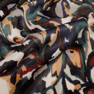 Satin velvet abstrac groen