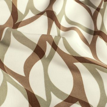 Viscose grafisch flow ecru
