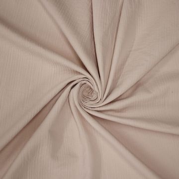 Katoen mousseline doorgestikte beige