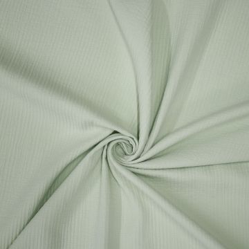 Katoen mousseline doorgestikte pastel groen