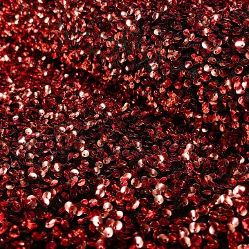 Curvy pailletten velours rood