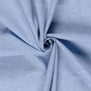 Linnen katoen oxford blauw