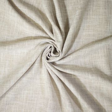 Gordijnstof linnenlook grof lichtbeige