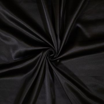 Stretch satin uni zwart