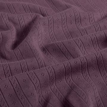 Ajour tricot katoen mauve