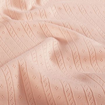 Ajour tricot katoen zalm