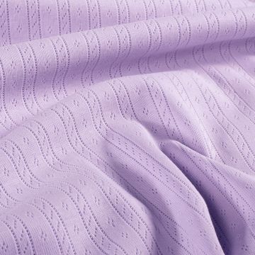 Ajour tricot katoen lila