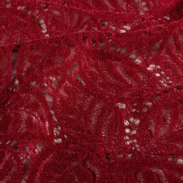 Chenille kant warm rood