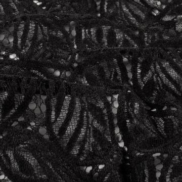 Chenille kant zwart