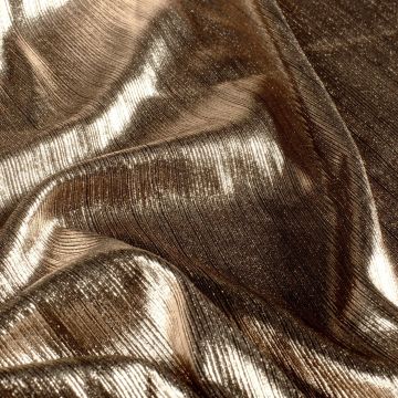 Jersey stof geplooid folie Effen Brons