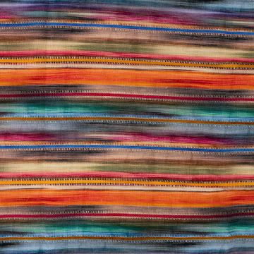 Linnen Viscose stof digitale streep print