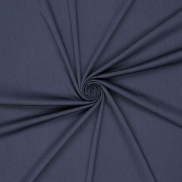 Geweven stretch satijn bamboe stof blauw