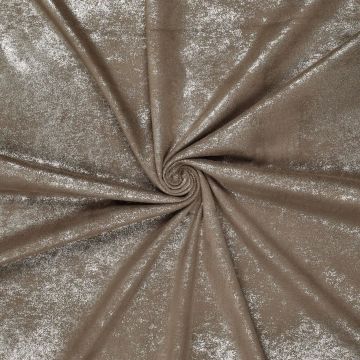 Metallic Suede stretch zilver bruin