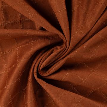 Scuba Suede ruitborduursel brique
