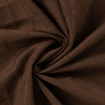 Scuba Suede ruitborduursel bruin