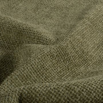 Chenille Stof Licht olijf groen