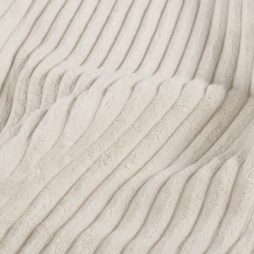 Ribcord Velours Stof licht beige