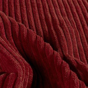 Ribcord Velours Stof koraalrood