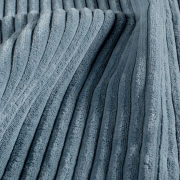 Ribcord Velours Stof raf blauw