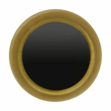 Dierenogen zwart helder goud 12mm