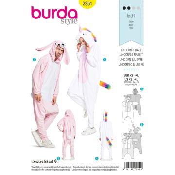 Burda patroon 2351 maat 32 t/m 50