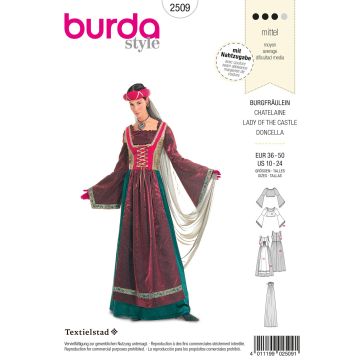 Burda patroon 2509 maat 36 t/m 50