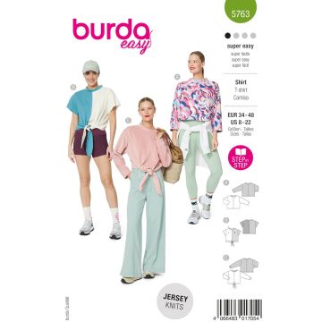 Burda Naaipatroon geknoopte overhemden en korte truien #5763 maat. 34-48