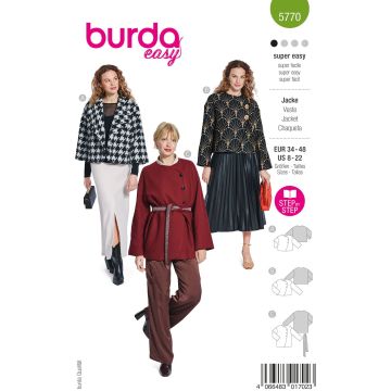 Burda Naaipatroon damesjas & colbert met strikceintuur #5770 maat. 34-48