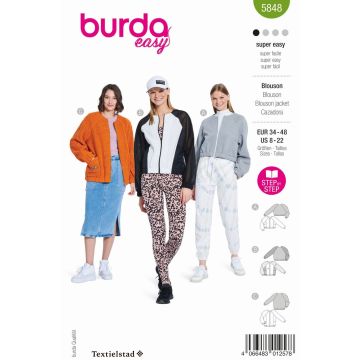 Burda patroon 5848 maat 34 t/m 48