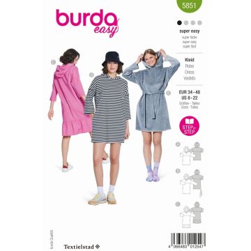 Burda patroon 5851 maat 34 t/m 48