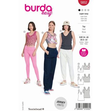 Burda patroon 5852 maat 34 t/m 48