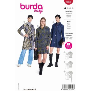 Burda patroon 5854 maat 34 t/m 48