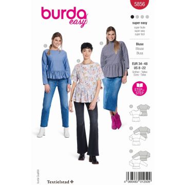 Burda patroon 5856 maat 34 t/m 48