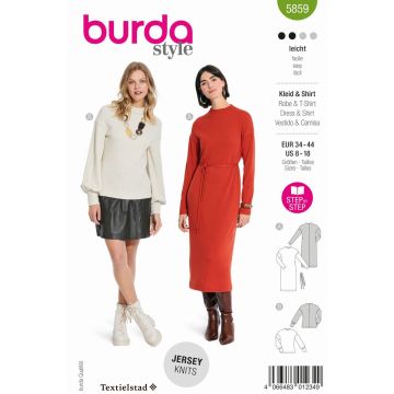 Burda patroon 5859 maat 34 t/m 44