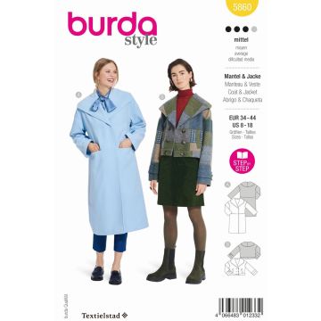 Burda patroon 5860 maat 34 t/m 44