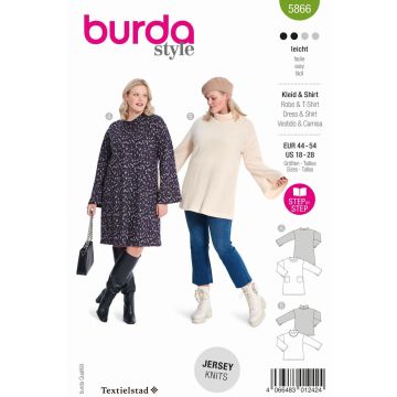 Burda patroon 5866 maat 44 t/m 54