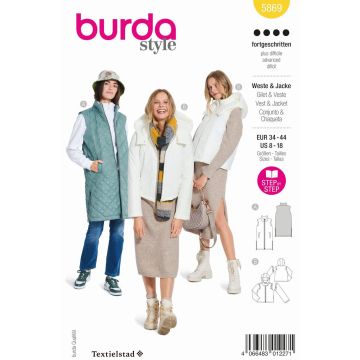 Burda patroon 5869 maat 34 t/m 44