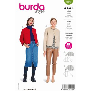 Burda patroon 5870 maat 34 t/m 44