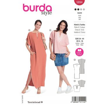 Burda patroon 5894 maat 34 t/m 44