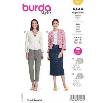 Burda patroon 5897 maat 34 t/m 44