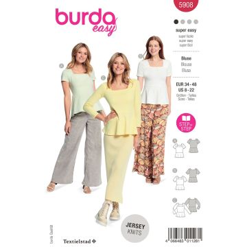 Burda patroon 5908 maat 34 t/m 48
